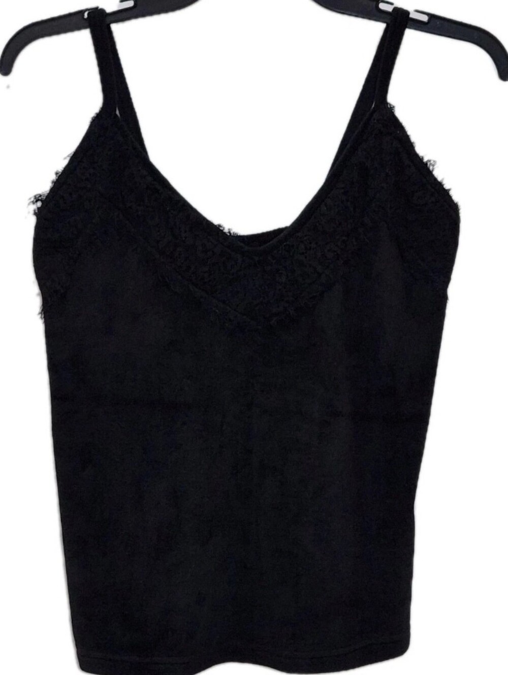 Pineapple Women's XL Velour Cami Lace Trim Sleeveless Tank Whimsigoth